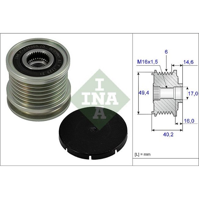 Poulie D'alternateur Ina 535000110