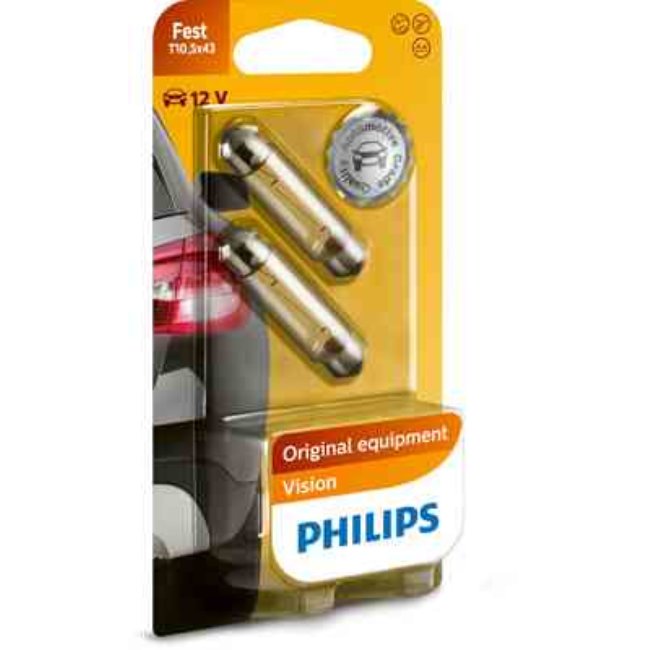 2 Ampoules Philips C10w 10 W 12 V