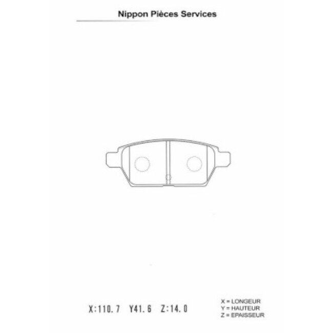 4 Plaquettes De Frein Nps M361a08
