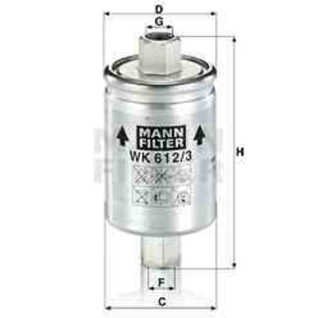 Filtre À Carburant Mann-filter Wk612/3