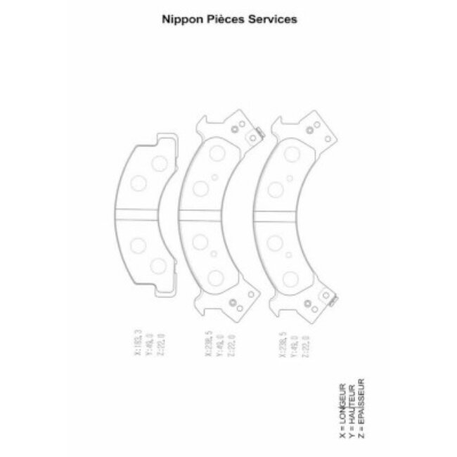 4 Plaquettes De Frein Nps I360u14
