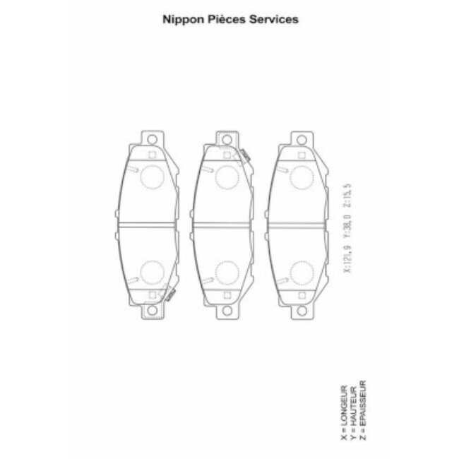 4 Plaquettes De Frein Nps T361a20