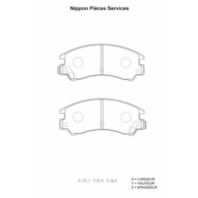 4 Plaquettes De Frein Nps S360u03