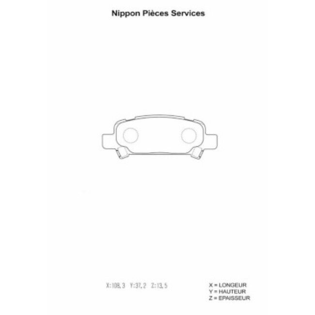 4 Plaquettes De Frein Nps S361u04