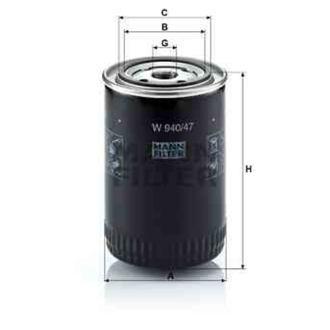 Filtre À Huile Mann-filter W940/47