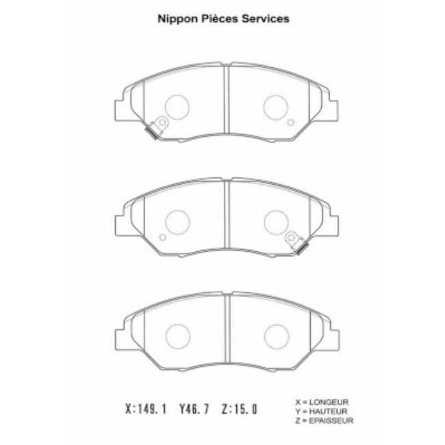 4 Plaquettes De Frein Nps K360a07