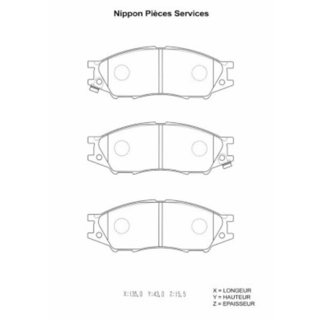 4 Plaquettes De Frein Nps N360n89