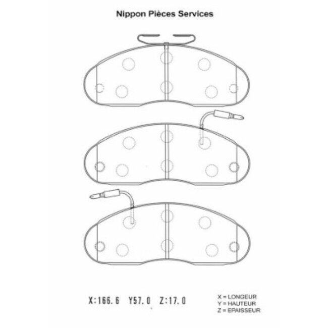 4 Plaquettes De Frein Nps N360n46