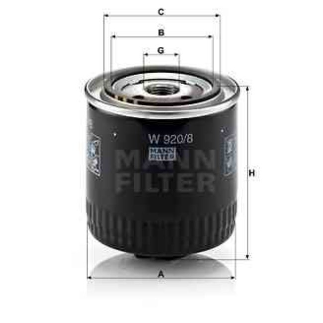 Filtre À Huile Mann-filter W920/8