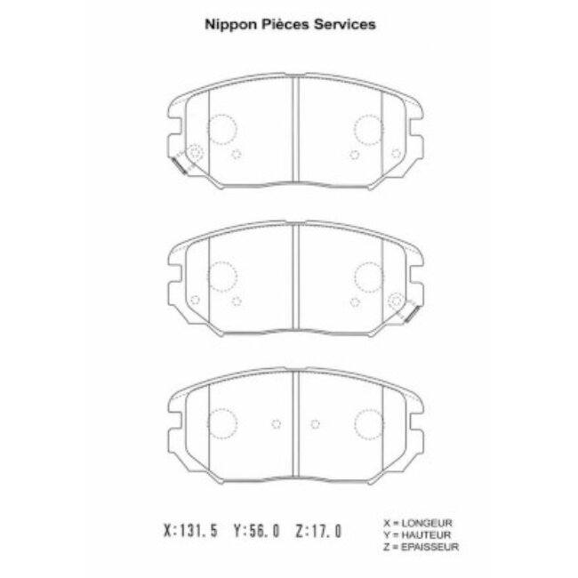4 Plaquettes De Frein Nps H360i19
