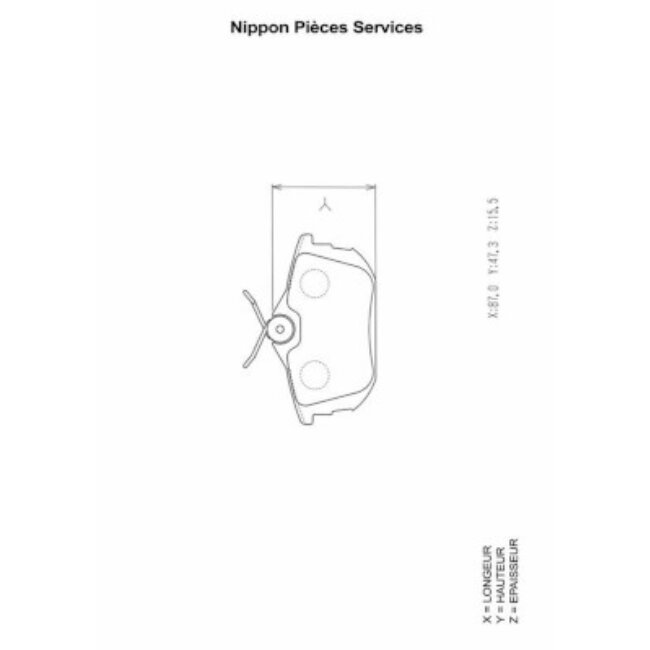 4 Plaquettes De Frein Nps M361i18