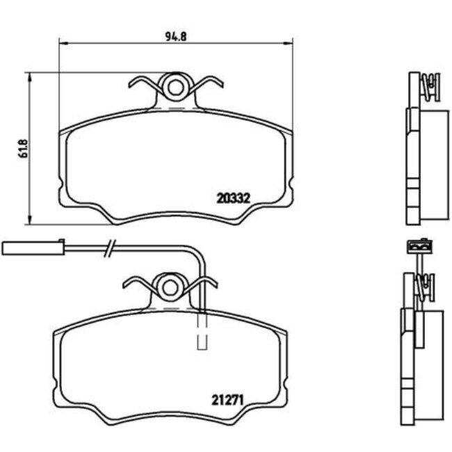 4 Plaquettes De Frein Brembo P23048