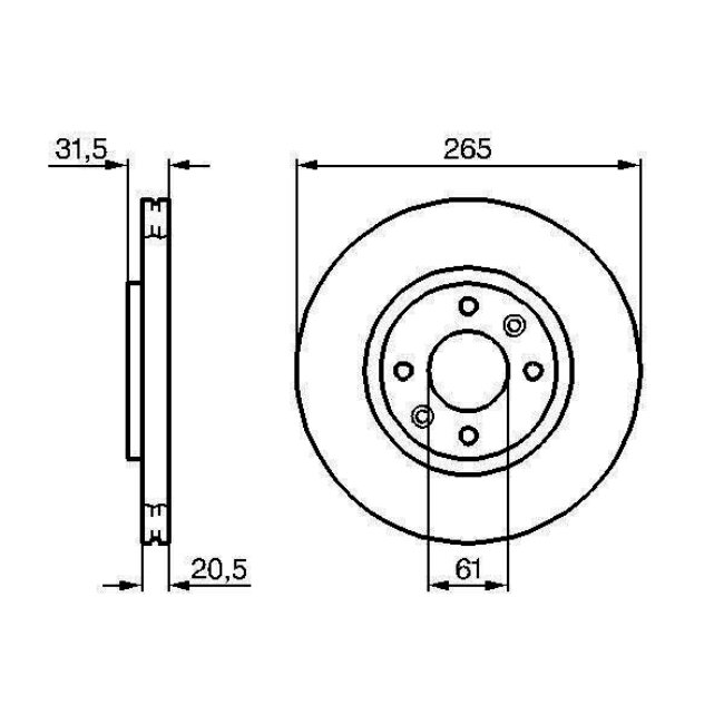 2 Disques De Frein Bosch 0986478279