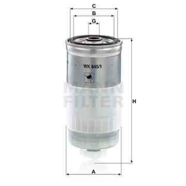 Filtre À Carburant Mann-filter Wk845/1