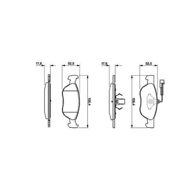 4 Plaquettes De Frein Bosch 0986424510