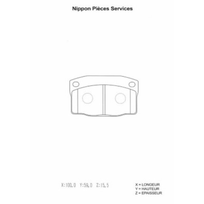 4 Plaquettes De Frein Nps D360o05