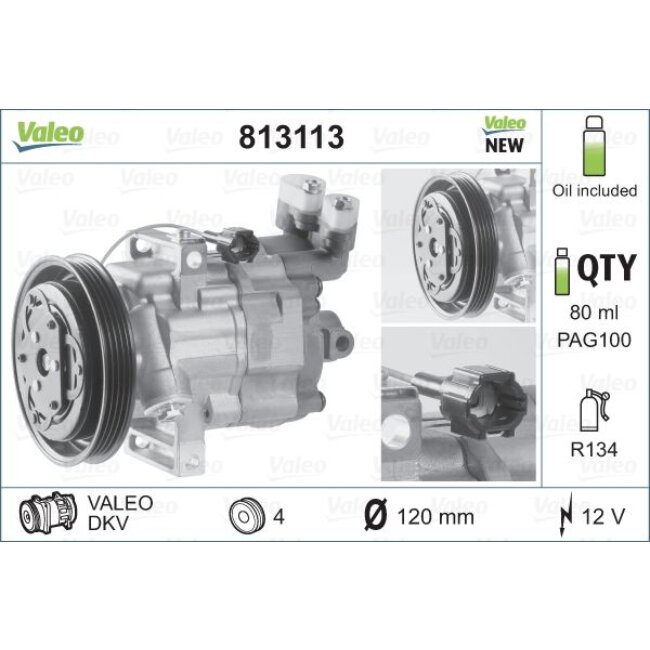 Compresseur De Climatisation Valeo 813113