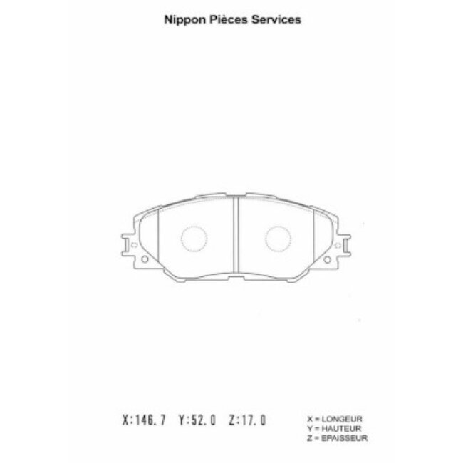 4 Plaquettes De Frein Nps T360a51