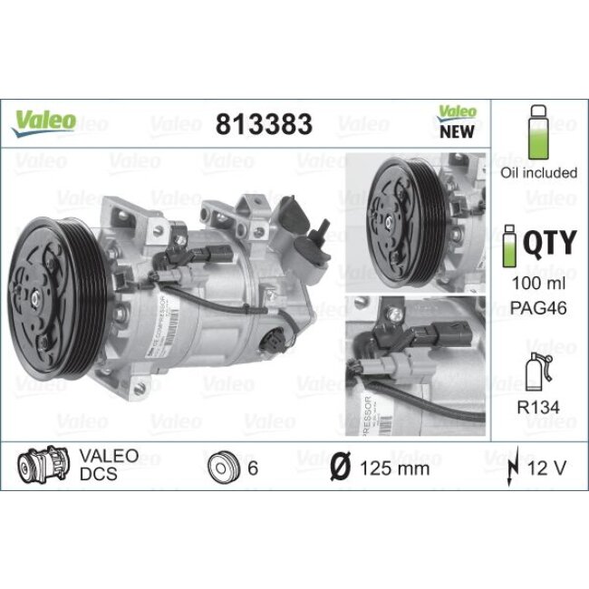 Compresseur De Climatisation Valeo 813383