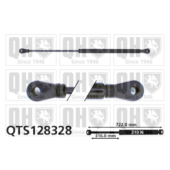 Vérin De Capot Quinton Hazell Qts128328
