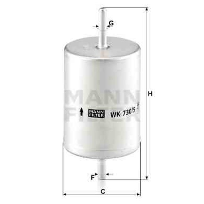 Filtre À Carburant Mann-filter Wk730/5