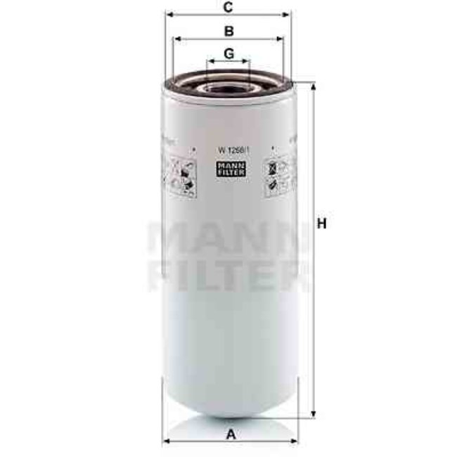 Filtre À Huile Mann-filter W1268/1