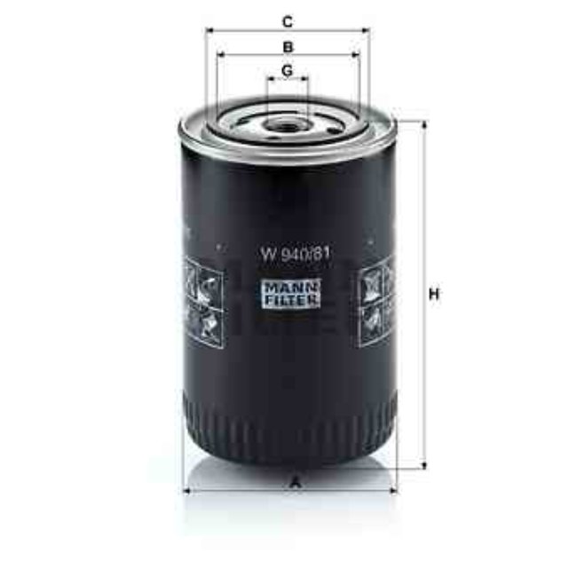 Filtre À Huile Mann-filter W940/81