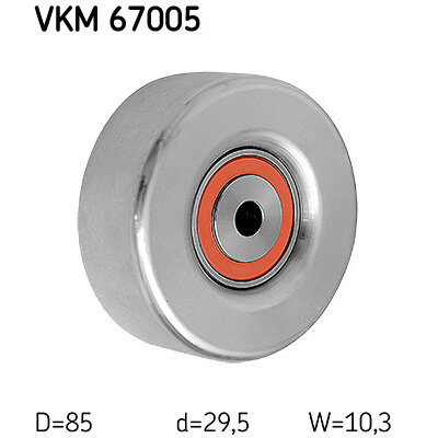 Poulie Renvoi Courroie Accessoire SKF VKM 65019 - Compatible Hyundai, Kia - 7