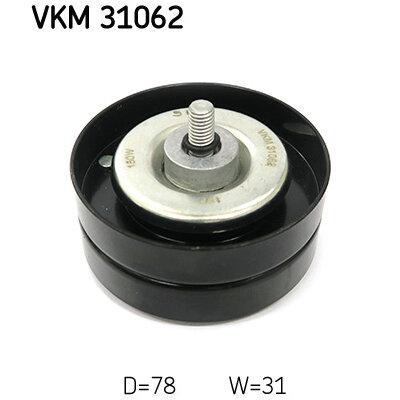 Galet Enrouleur De Courroie D'accessoire SKF VKM 31017 - Poulie Renvoi Compatible Audi, VW (Réf. OE 079903341A/341F)