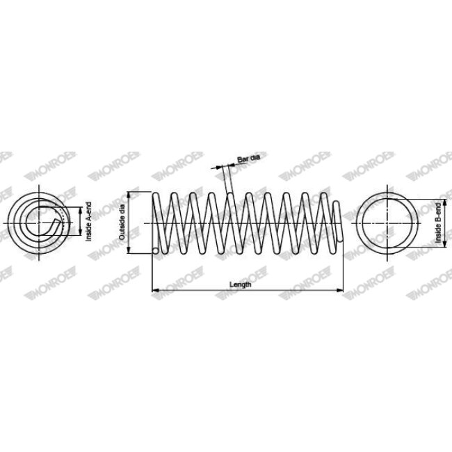 1 Ressort De Suspension Essieu Avant Monroe Sp0001