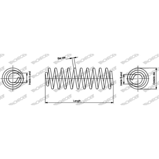 1 Ressort De Suspension Essieu Avant Monroe Sp3803