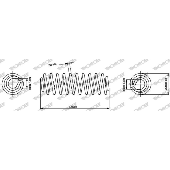 1 Ressort De Suspension Essieu Arrière Monroe Sp3420