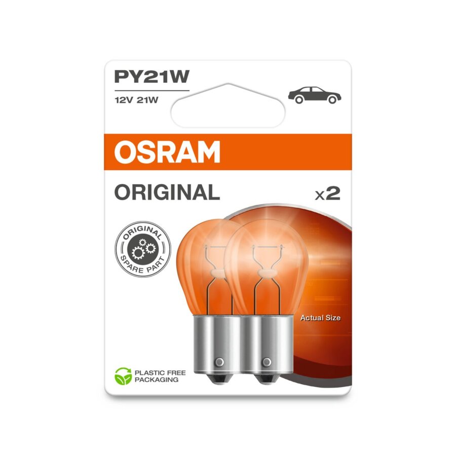2 ampoules PY21W OSRAM ORIGINAL
