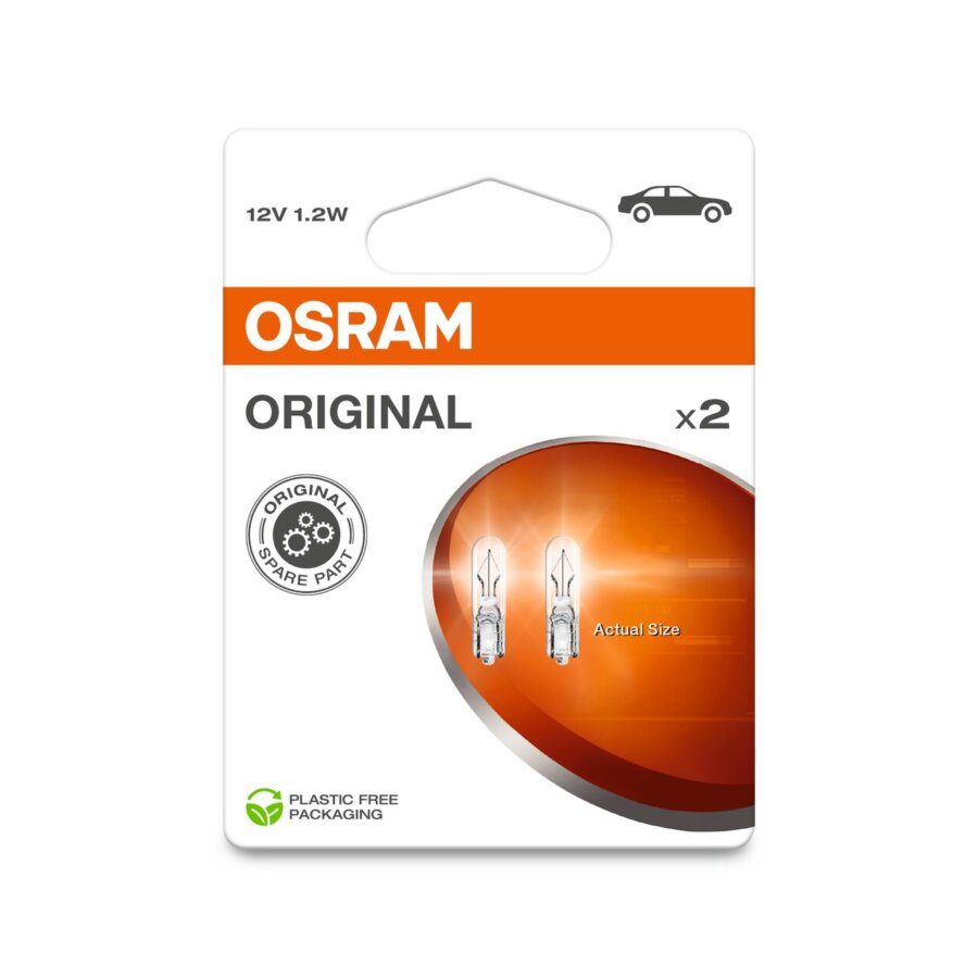 2 ampoules W2x4.6d 1,2W OSRAM Original