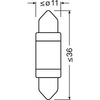 1 ampoule C5W 36mm OSRAM LEDriving SL White Non homologué