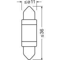 1 ampoule LED C5W 36 mm OSRAM Cool White LEDriving