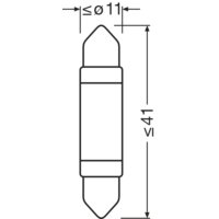 1 ampoule led OSRAM Cool White LEDriving Navette C5W 41 mm 12V 0,6W