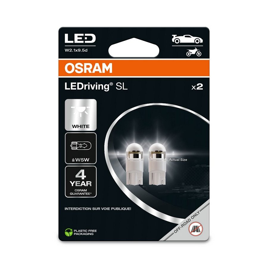 2 Ampoules OSRAM W5W LEDriving SL