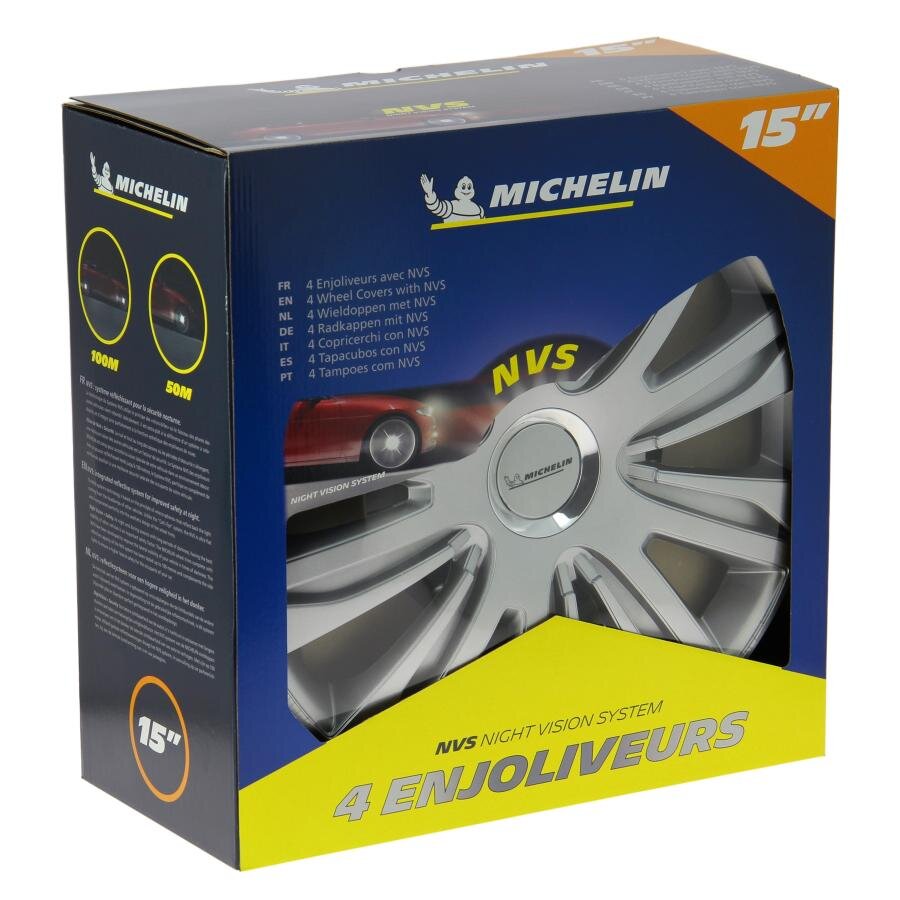 MICHELIN 4 wieldoppen NVS 42 chroom, 14 inch
