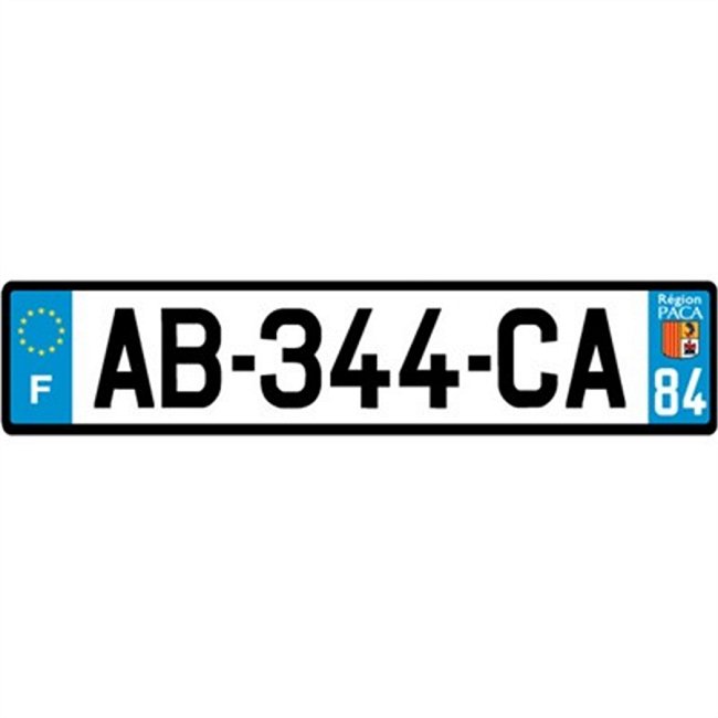 Autocollants Département 84 Vaucluse Pour Plaques Immatriculation - Lot De 2 Stickers, Dimensions 45x100 Mm, Vinyle Haute Tenue Anti-UV - Fabriqué En France