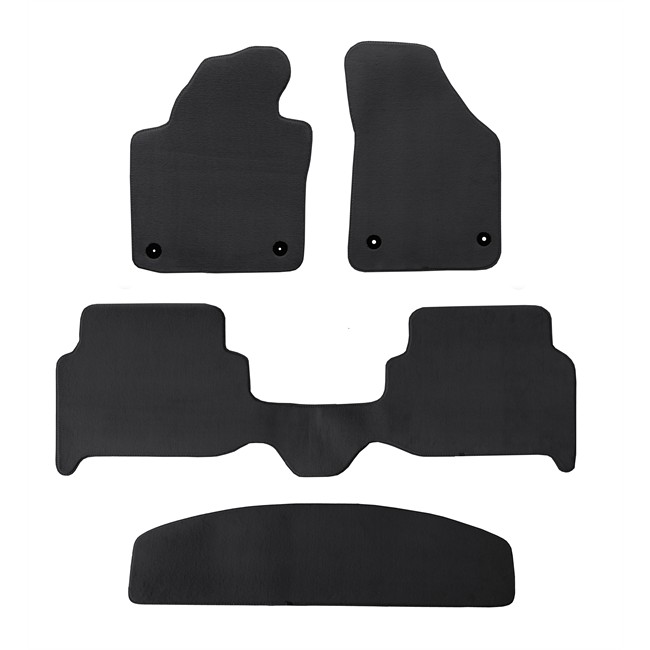 Jeu Complet De Tapis Sur Mesure Gris Anthracite En Moquette Couture