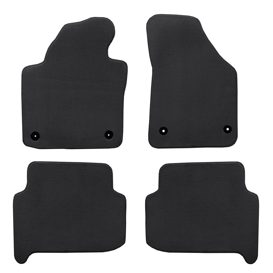 Jeu de 4 tapis sur mesure gris anthracite moquette COUTURE