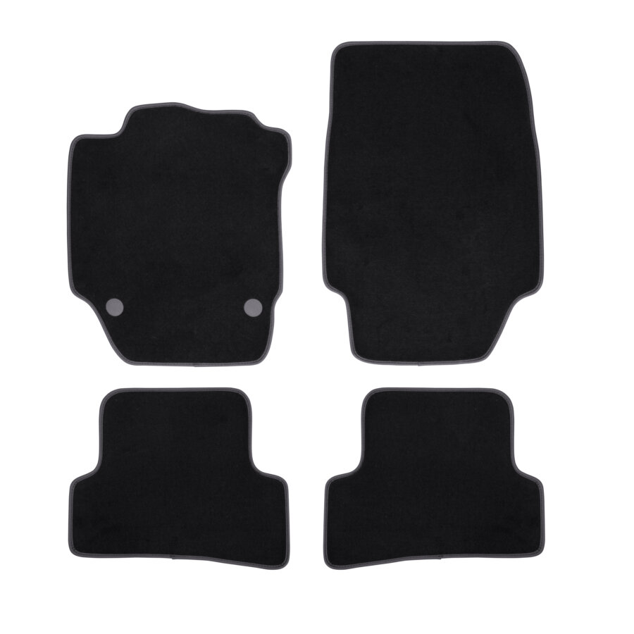 Jeu complet de tapis sur mesure en moquette velour haute qualité NORAUTO noir