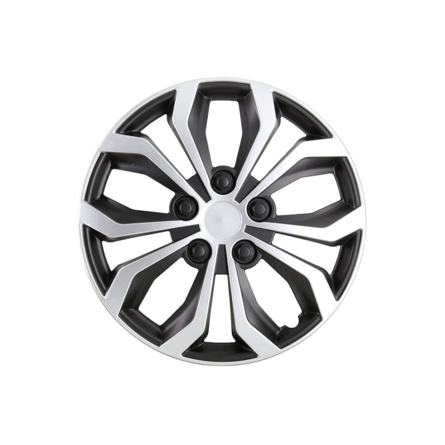 4 enjoliveurs gris/noir mat  NORAUTO Coq 15 pouces